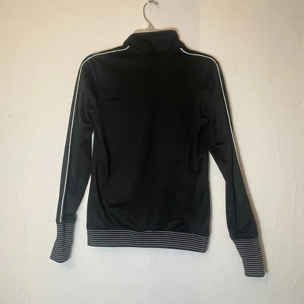 Vintage y2k Nike Full zip‎ track jacket black and white women's small